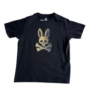 Psycho Bunny Boys Size M 10/12 Black Short Sleeve T-shirt